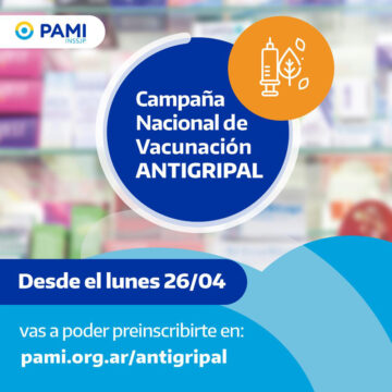 PAMI se suma la campaña nacional de vacunación antigripal